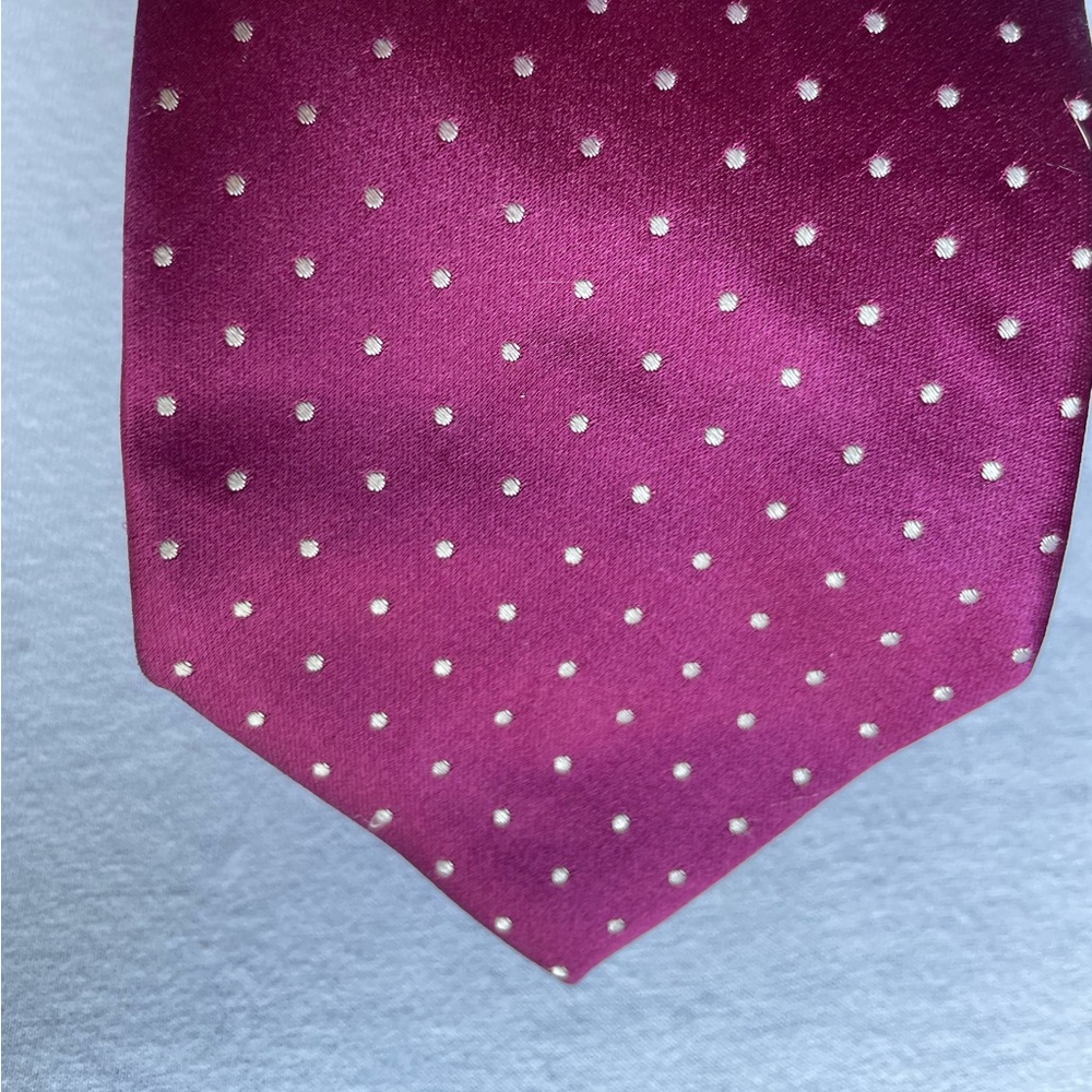 Croft & Barrow Purple Polka Dot 3 1/4in W 59in L 100% Silk